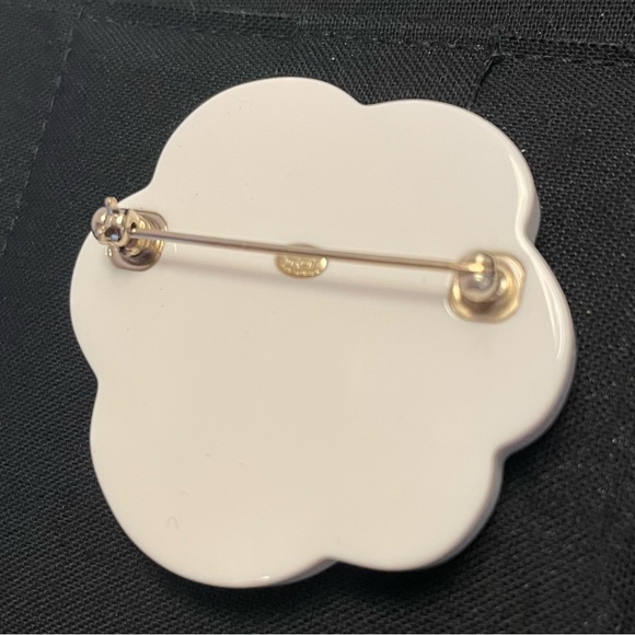 CHANEL TIMELESS ENAMEL CC CAMELLIA BROOCH - Picture 12 of 14